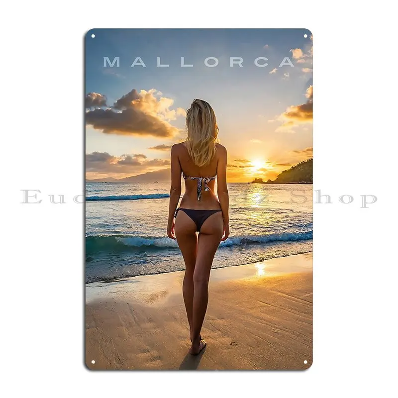 Palma da sogno ragazza nel paradiso targhe In metallo targhe Club Printing Sign Pub Wall Decor Tin Sign Poster