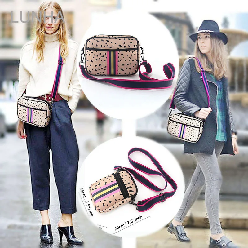 

Women's Waterproof Neoprene Cross-body Shoulder Bag Outdoor Sports Fitness Cellphone Carry Bags Small Briefcase Messenger Bags