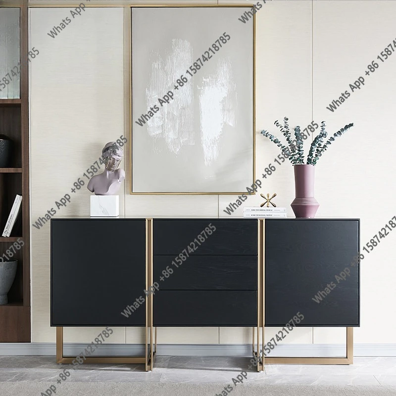 

Jianhao light luxury style entrance cabinet entrance door living room partition Italian furniture decoration cabinet modern simp