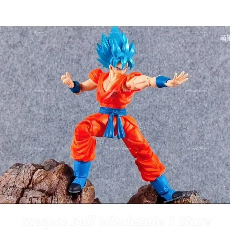 In Stock Demon Fusion Counterattack K Weiss Set Goku Blue Hair SHF Dragon Ball Action Figure Collection Gift - view 5
