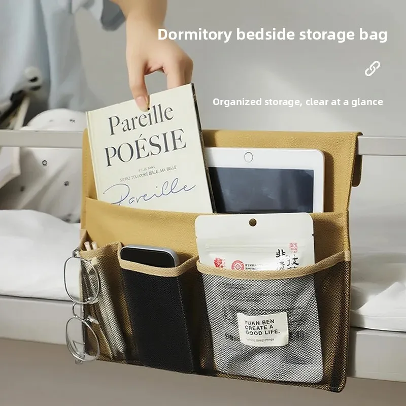 Multifunctional Bed Head Hanging Storage Bag Japanese Style Large Capacity Chair Side Organizer
