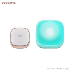 Autoelettrico wireless acusto-ottico impermeabile sicurezza domestica benvenuto Smart Chimes campanello allarme 7 colori luce 38 canzoni