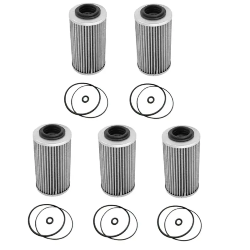 NEW HOT In Stock-Oil Filters 420956744 5Pcs W/O-Rings For Sea-Doo BRP 130Hp 300Hp GTI RXT RXP GTX