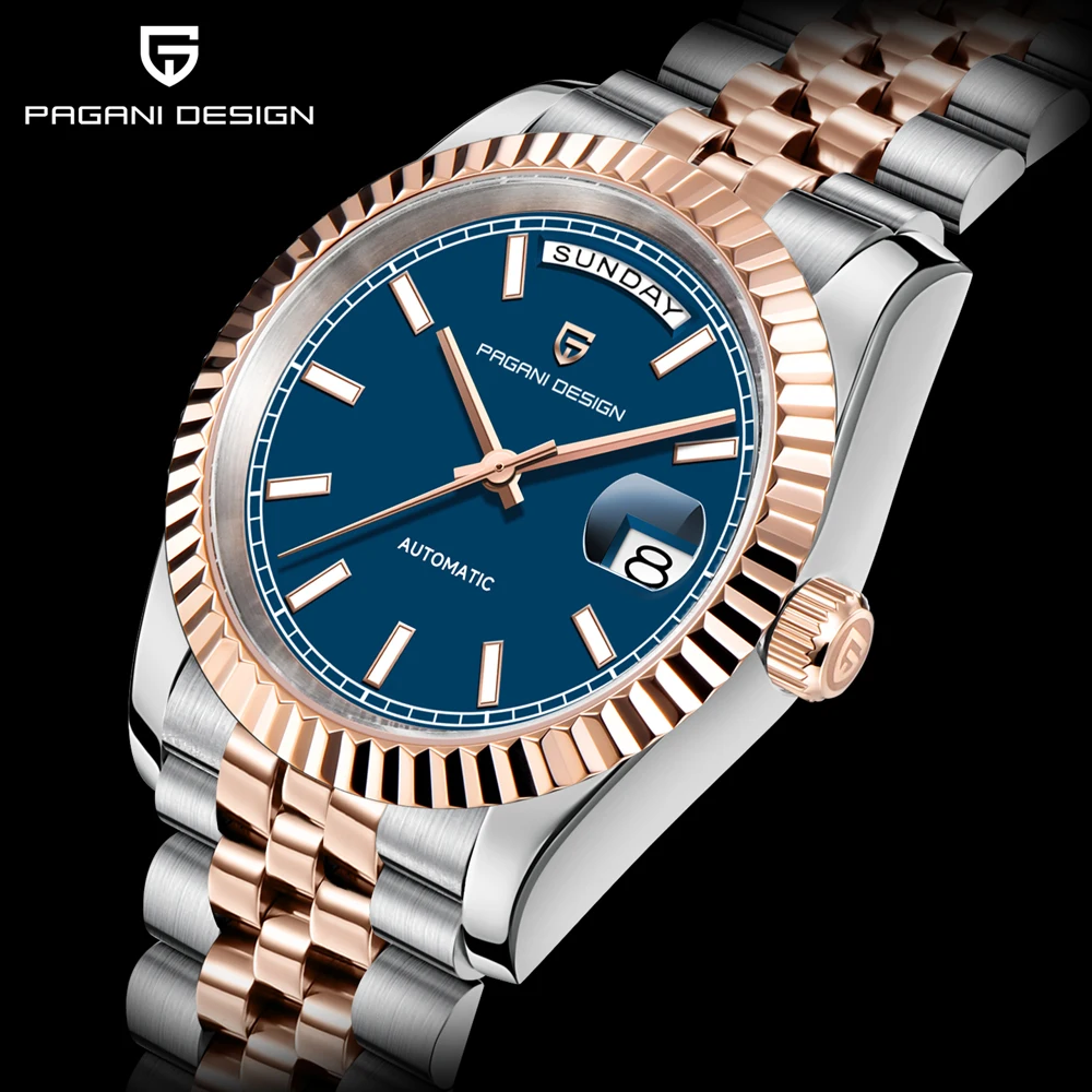 PAGANI DESIGN 2025 جديد DD36 ساعة رجالي فاخرة مضيئة ساعة اليد الميكانيكية التلقائي مقاوم للماء الساعات الياقوت مرآة على مدار الساعة