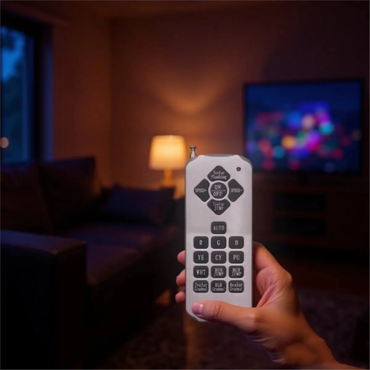 DT681 STOCK-433M Fixed Code 2264 18-Key Remote Control LED Underwater Light Long-Distance RGB 18-Key Remote Control