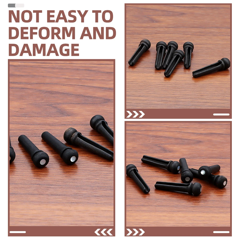 

6 Pcs String Peg Set Guitar Bridge Pin Pegs Bass Tuning Acoustic Keys Electric Parts Replacement