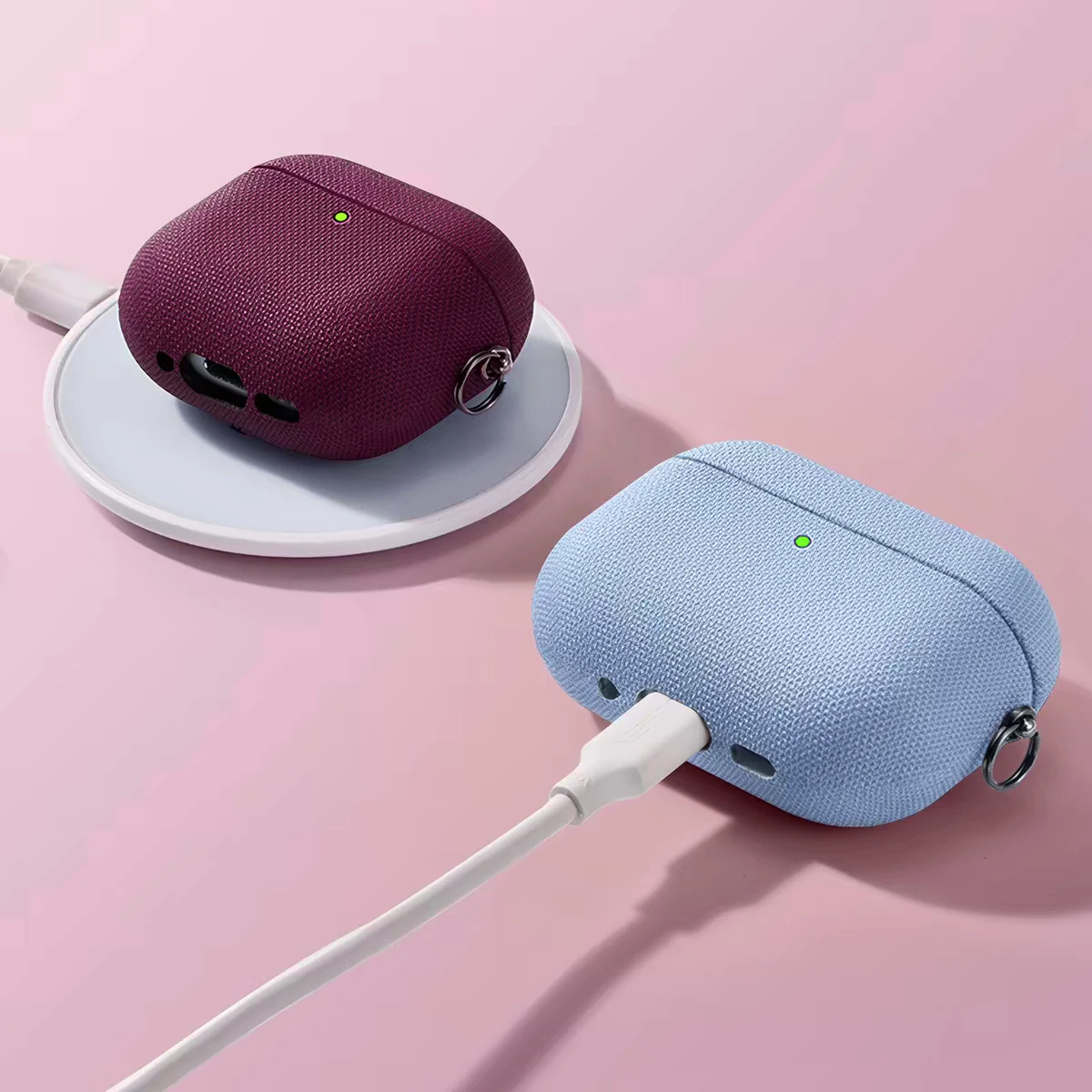 High End Pu Leather Headphone Case for AirPods Pro3 5 4 3 2or1 Pro 2 Wireless Bluetooth Metal Hook Anti Scratch Earphone Cover