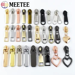 5/10/20Pcs Meetee Zipper Slider for 5# Nylon Zippers Tapes Backpack Jacket Zip Puller Head Repair Kit DIY Sewing Accessories