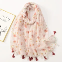 Women's Light Scarf Luxury Scarves For Ladies Designer Bandana Hugs And Shawls For Cotton Veils Vintage Scarf Silk Shawl Summer