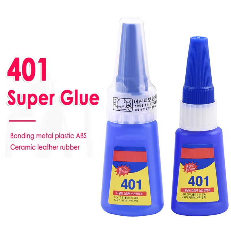 Pegamento 401, adhesivo rápido instantáneo, 22g/36g, súper pegamento más fuerte, arreglo multiusos, pegamento adhesivo incoloro líquido súper fuerte, 1 ud.