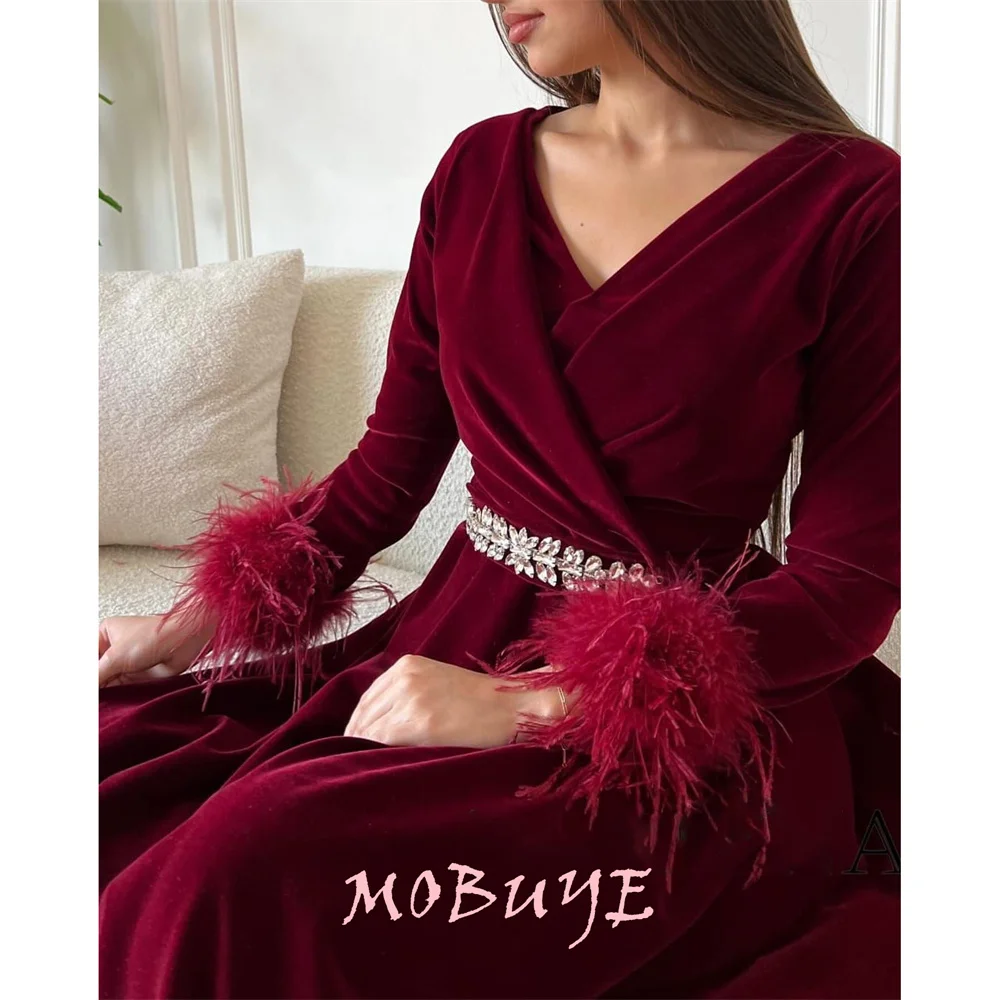 MOBUYE-Robe de Bal à Manches sulfpour Femme, Tenue de Soirée Élégante, à la Mode, Populaire, 2024