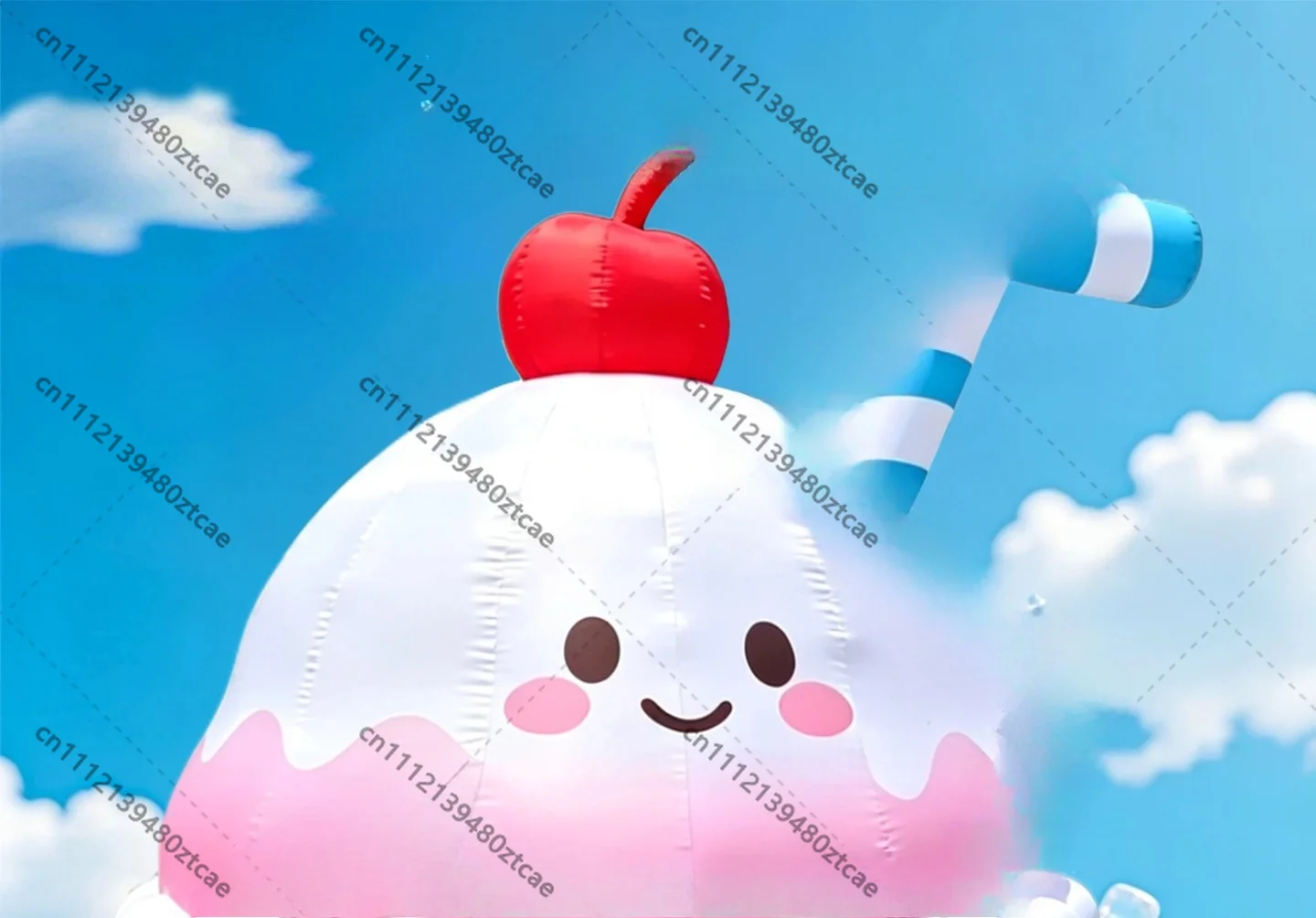 Blue Fresh Inflatable Ice Block Decoration Custom Inflatable Prop for Summer Event Mall Visual Display