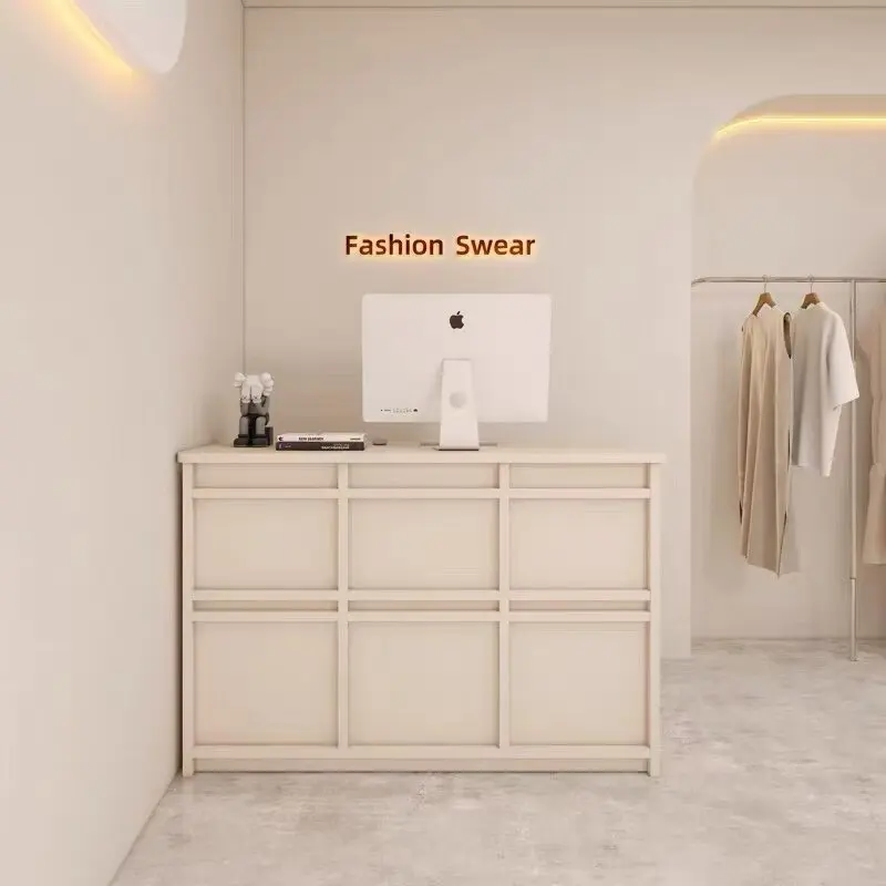 CX high-end clothing store checkout page store small simple cream style bar