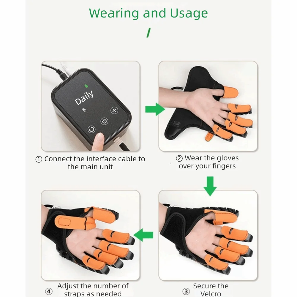 Electric Hand Rehabilitationilitation Robot Glove Intelligent Mirror Image Hand Recovery Massager Pneumatic Five Finger