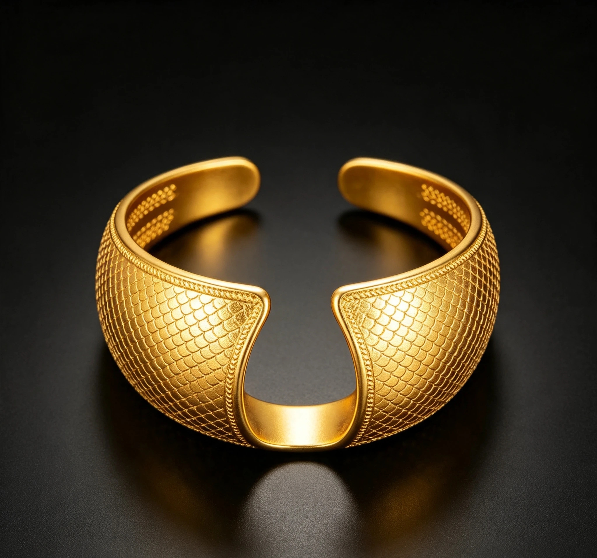 Pure Gold real gold Women's Dragon Scale Bracelet Fish Scale Push-Pull Bracelet Giving gifts for friends