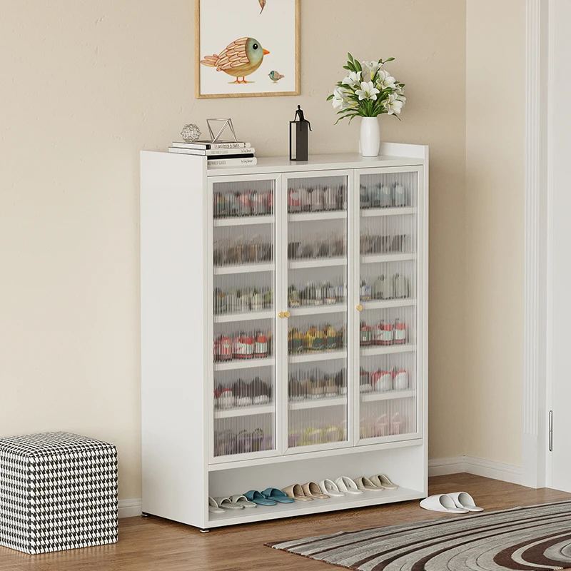 

Shoe cabinet Household entrance Outer corridor Indoor entrance Integrated steel large capacity multi-layer large storage cabinet