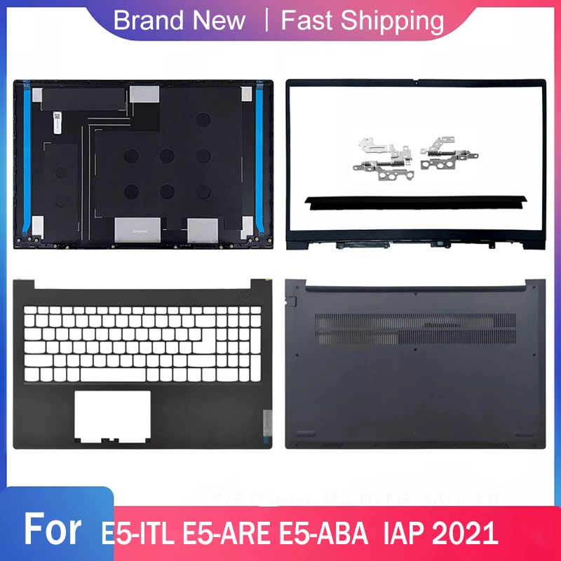 New Bottom Case For Lenovo E5-ITL E5-ARE E5-ABA IAP 2021 Laptop LCD Back Top Cover Front Bezel Hinge Cover Hinges Palmrest Upper