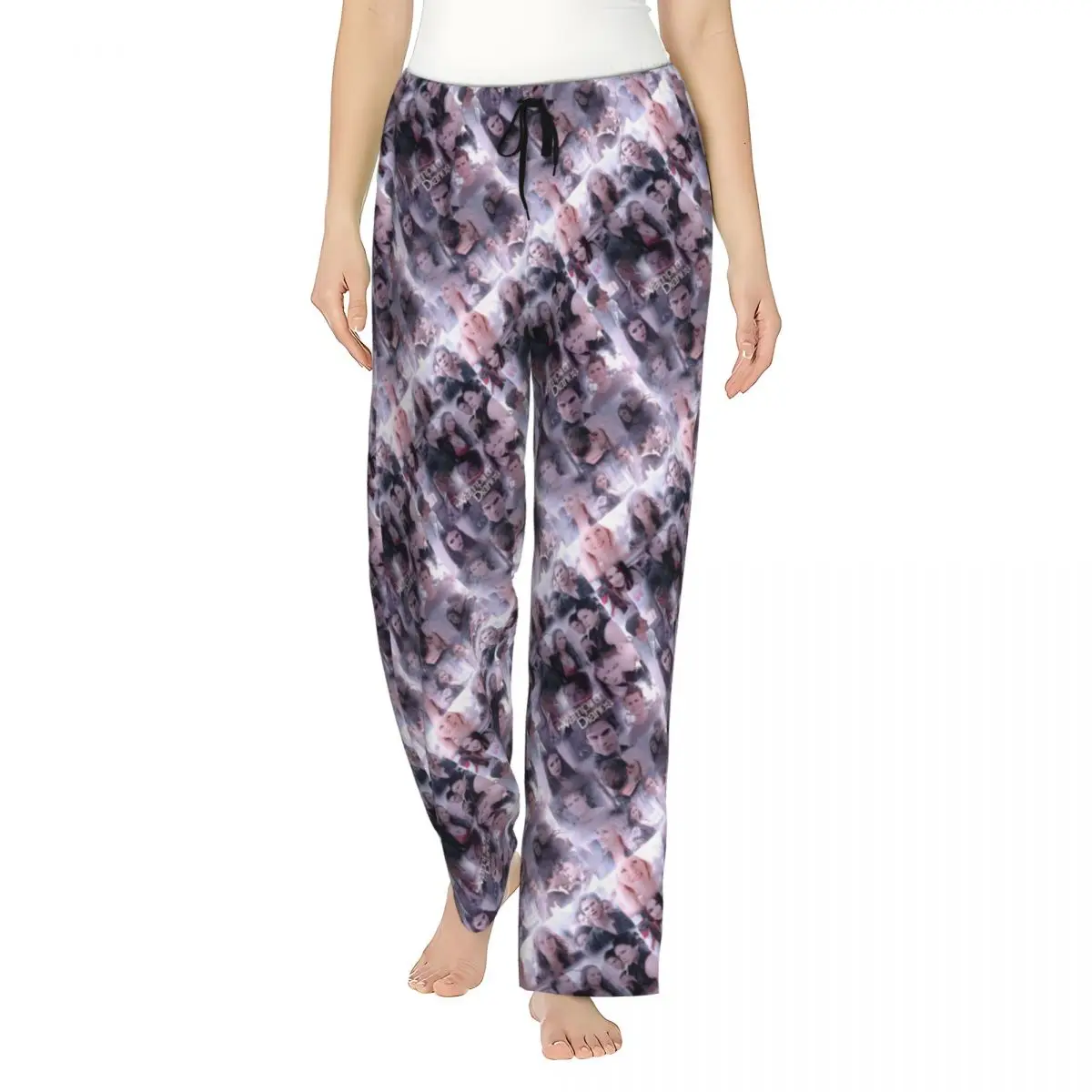 مخصص يوميات مصاص الدماء بيجامة السراويل النسائية صالة النوم تمتد ملابس النوم قيعان مع جيوب