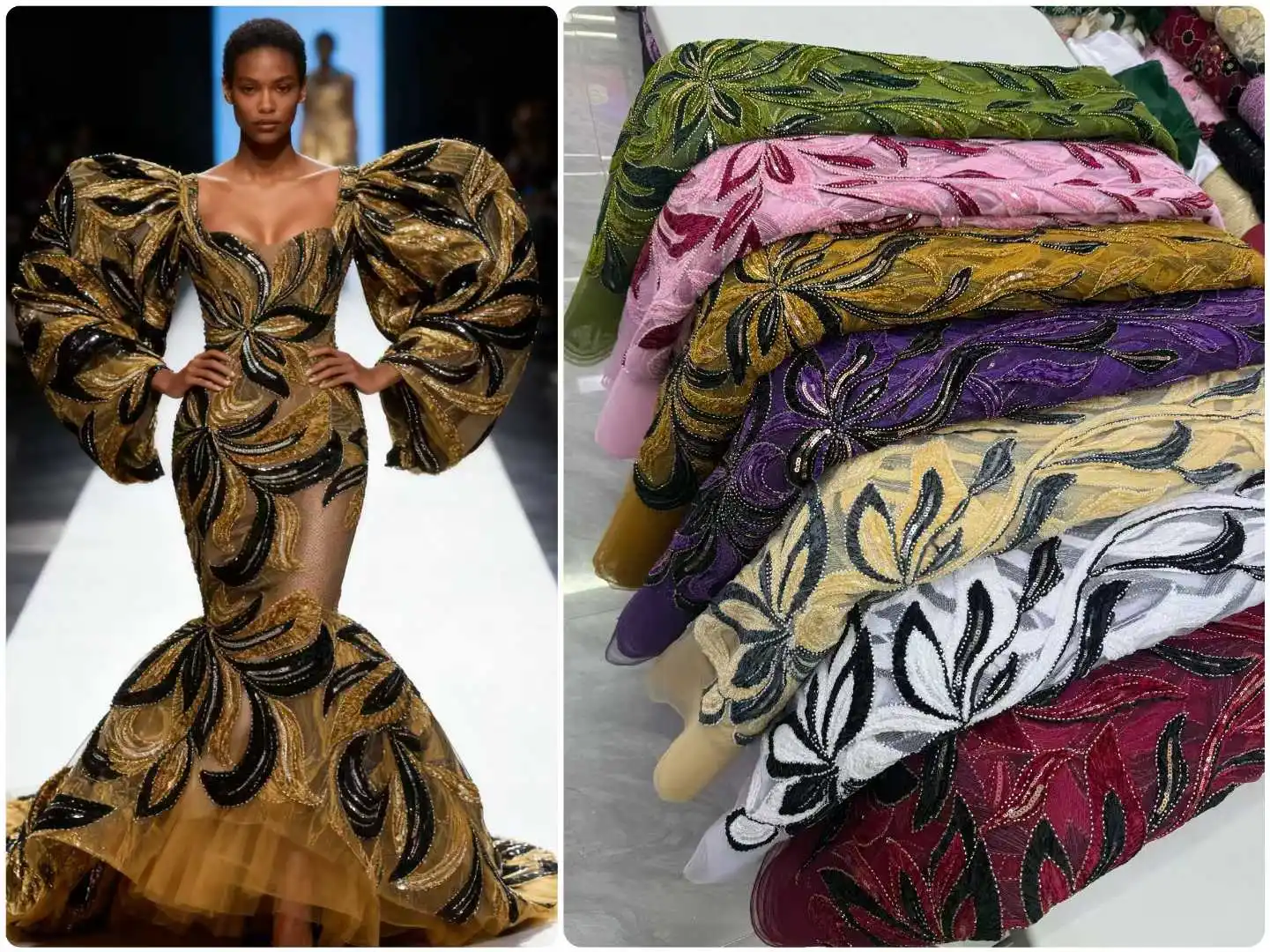 

2025 африканская нигерийская высококачественная тюль с блестками, кружевная ткань для выпускных платьев, вышивка бисером, сетчатая ткань для шитья, 5 ярдов