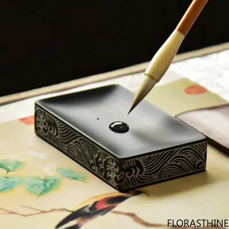 Natural Stone Inkstone - Traditional Chinese Calligraphy Set Treasures) (Four - Scholar's Rock Painting & Writing Tool