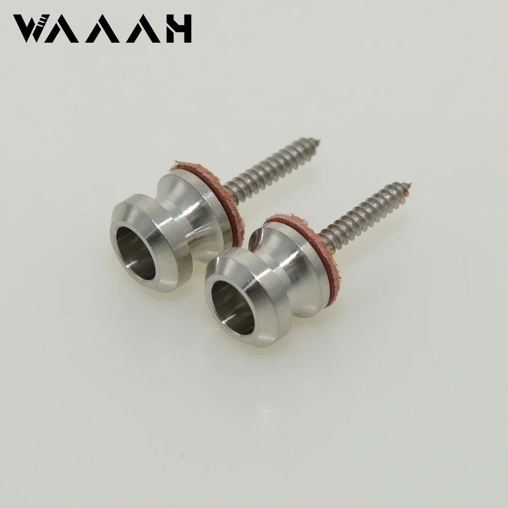 A Set of 2pcs Gib Style Guitar Strap Buttons Chrome Color for Electric Guitar Stainless Steel
