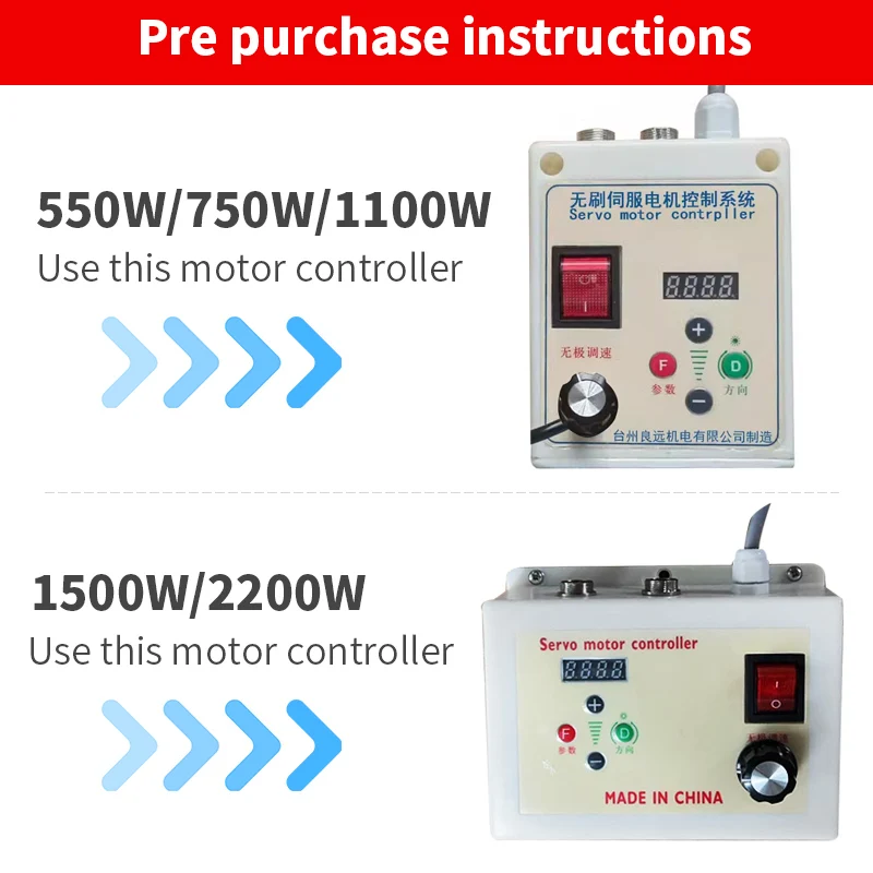 Imagem -06 - Servo Motor sem Escova com Correia do Controlador de Velocidade Máquina de Costura Industrial Mudo 550w 1500w 2200w Motor de Corrente Alternada