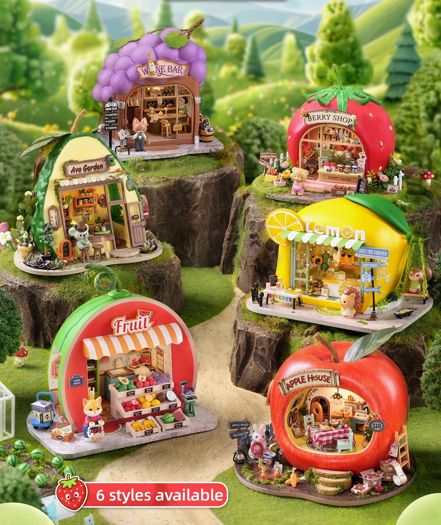 DIY Miniature Dollhouse Kit with LED Light Handmade 3D Puzzle Mini House Toys Home Decor Wooden Crafts For Xmas Birthday Gifts