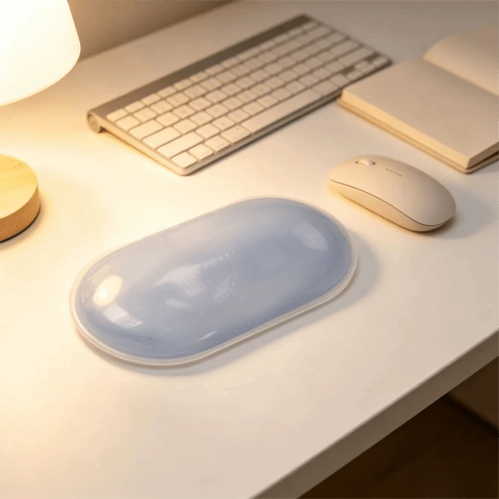 Soft Silicone Mouse Wrist Rest Transparent Base Non Slip Ergonomic Mouse Pad Anti Slip Hand Pillow Cushion
