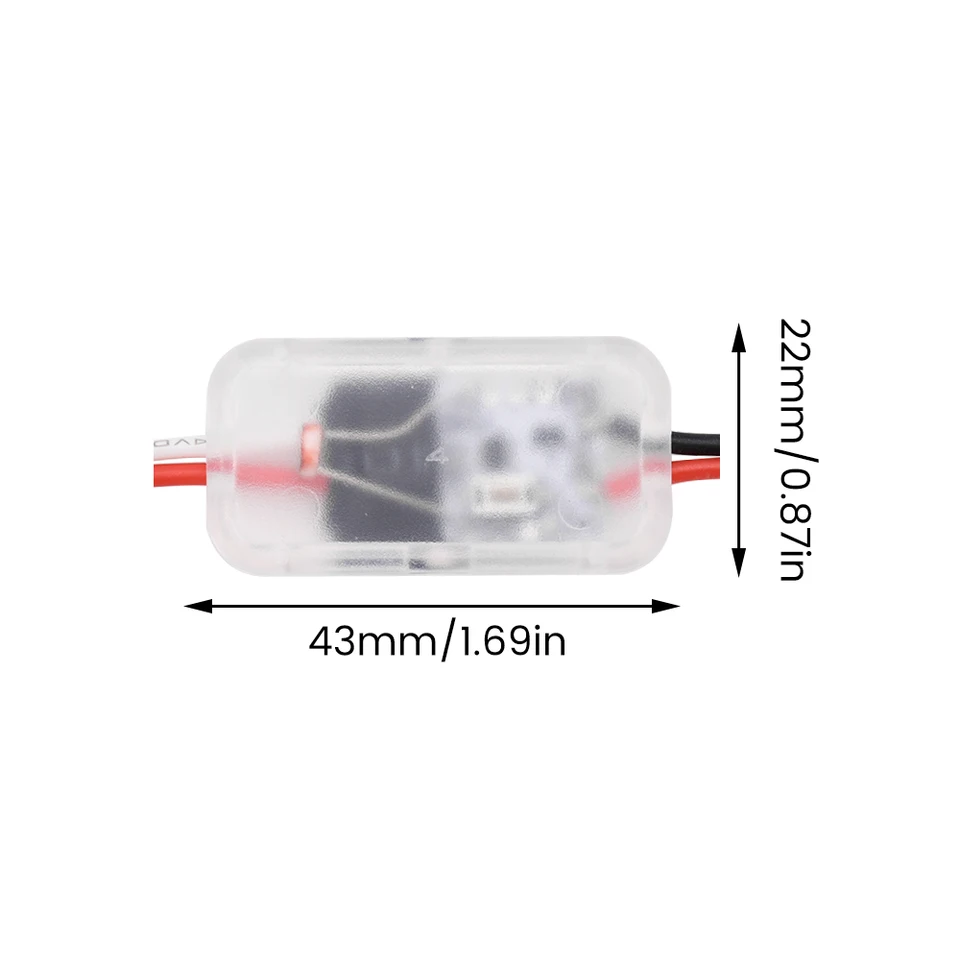 USB Light Sensor Switch – 3.7V-24V DC Input, 10Lux Day/Night Control For LED Strips & Home Lighting (Black)