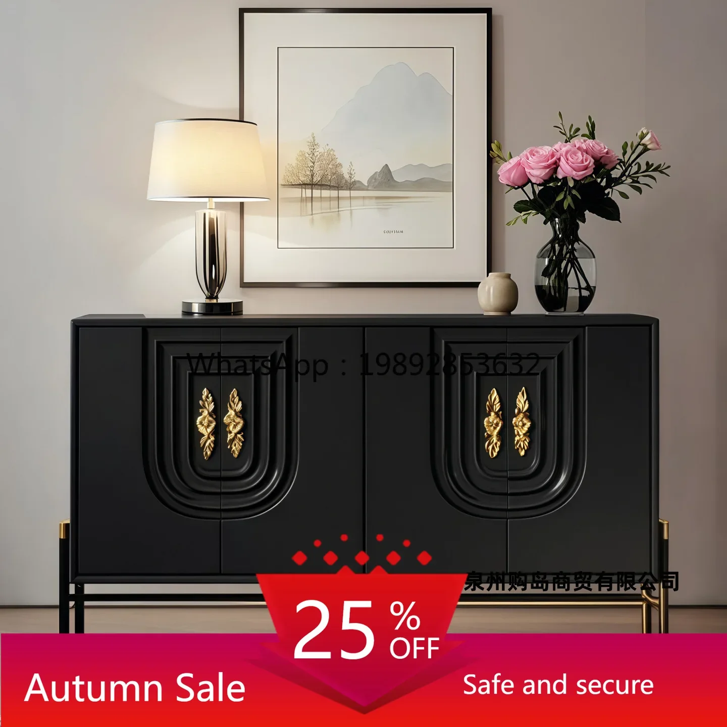 A1  Simple Art Sideboard Storage Cinet Italian Minimalist Lacquer Entryway Cinet