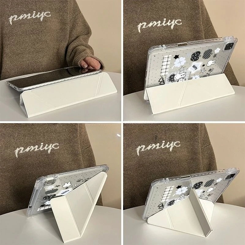 

New Kawaii Miffy Rabbit IPad High Appearance Protective Cover with Pen Slot Anti Drop Suitable for Air13 Children's Toy Gift