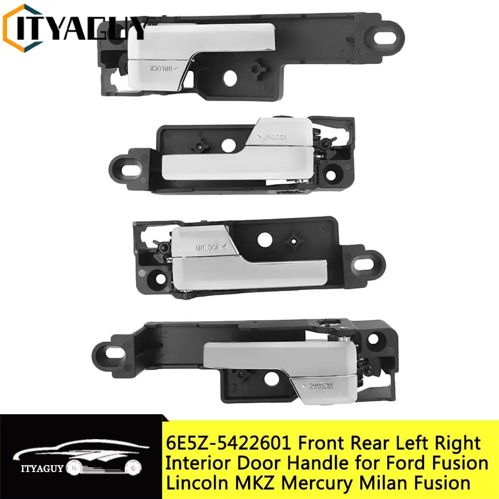 Manija de puerta interior delantera cromada, izquierda y derecha, para Ford Fusion Mercury Milan Lincoln MKZ Zephyr 6E5Z-5422601-A 6E5Z5422601A