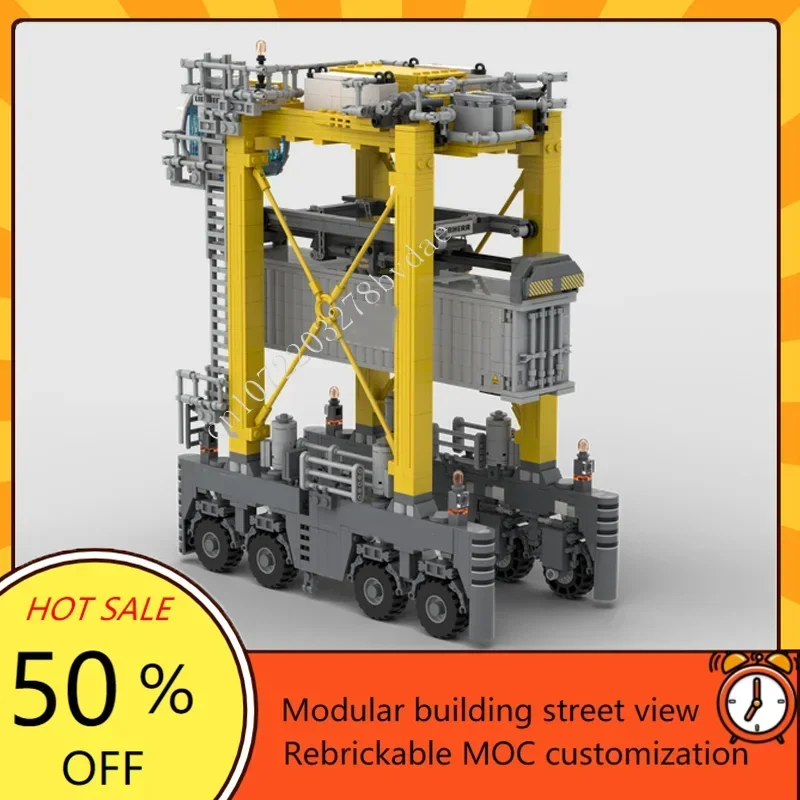 1963 قطعة MOC Liebherr Straddle الناقل مخصص الألغاز نموذج التقنية لتقوم بها بنفسك الجمعية التعليمية مجموعة لعبة لهدايا عيد الطفل