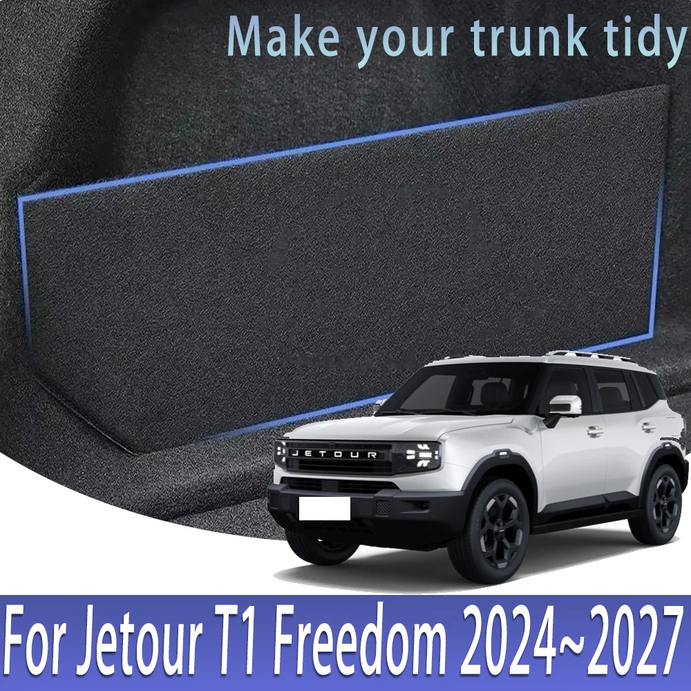 Car Trunk Side Storage Partition For Jetour T1 Freedom 2024~2027 Auto Multifunction Storage Box Organize Interior Accessories