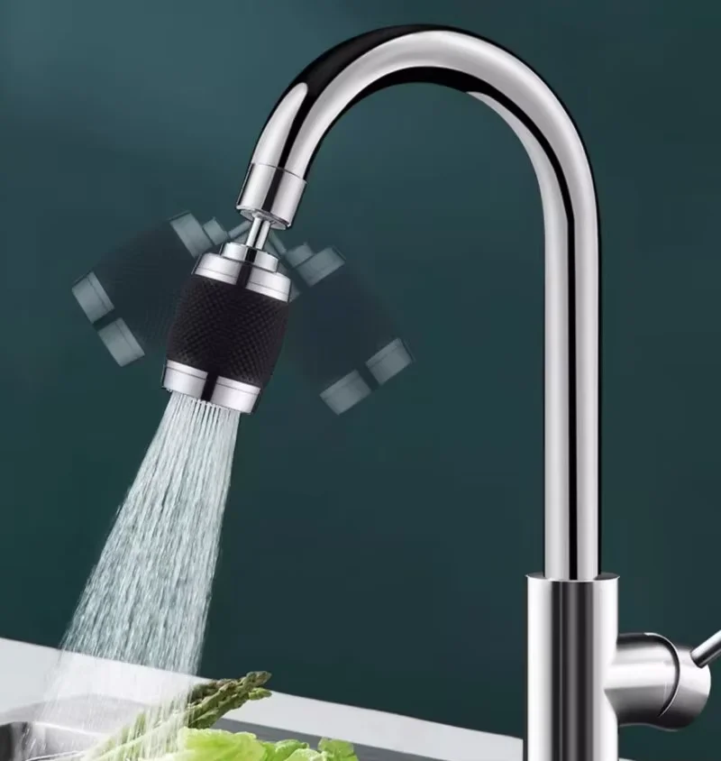 3 Modes Anti-splash Bubbler 360° Rotatable Faucet Filter Extender Adapter Pressurized Water Outlet Water Saving Aerator