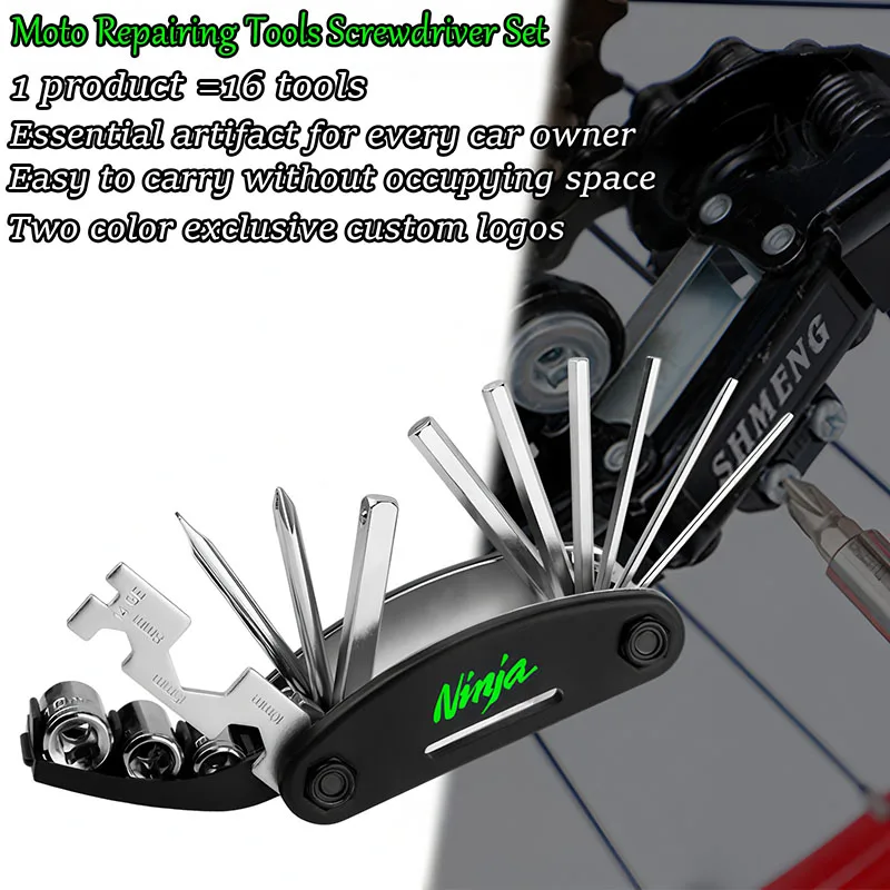 Para ninja 400 650 500 300 250 250r zx14r zx10r zx6r 1000 sx h2 zx7r zx4r r acessórios ferramenta da motocicleta conjunto de chave de fenda reparo