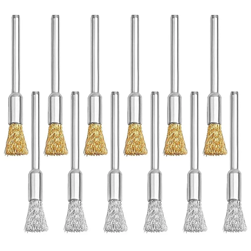 20pcs mini wire brushes are designed specifically for grinding and cleaning, effectively removing rust, corrosion, dirt, and pai