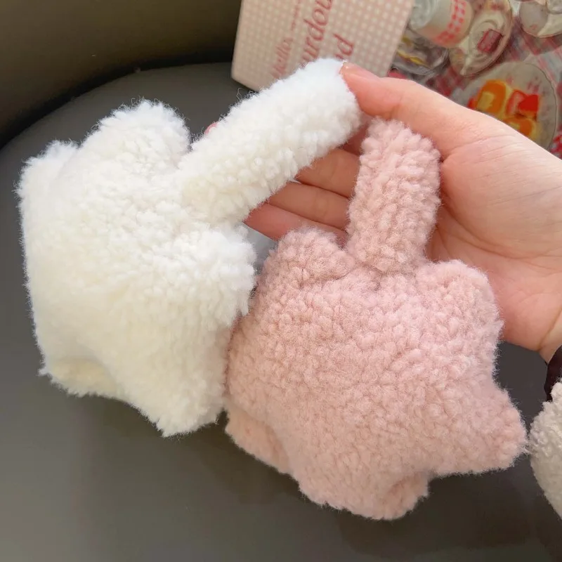 Y2K Star Fluffy Earmuffs Earplugs Cold Protection Women Ear Cover Keep Warm Solid Color Plush Earmuffs Cycling Accessories