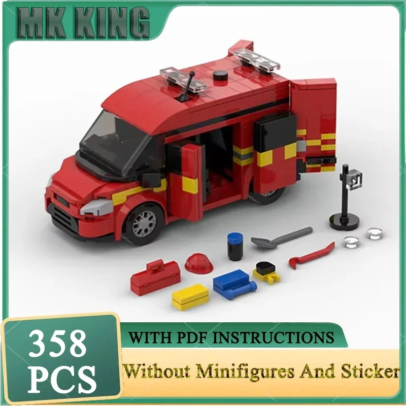 

London Fire Investigation Model Moc Building Blocks Car Series Technology Brick Brand-name Vehicle DIY Toy For Gifts