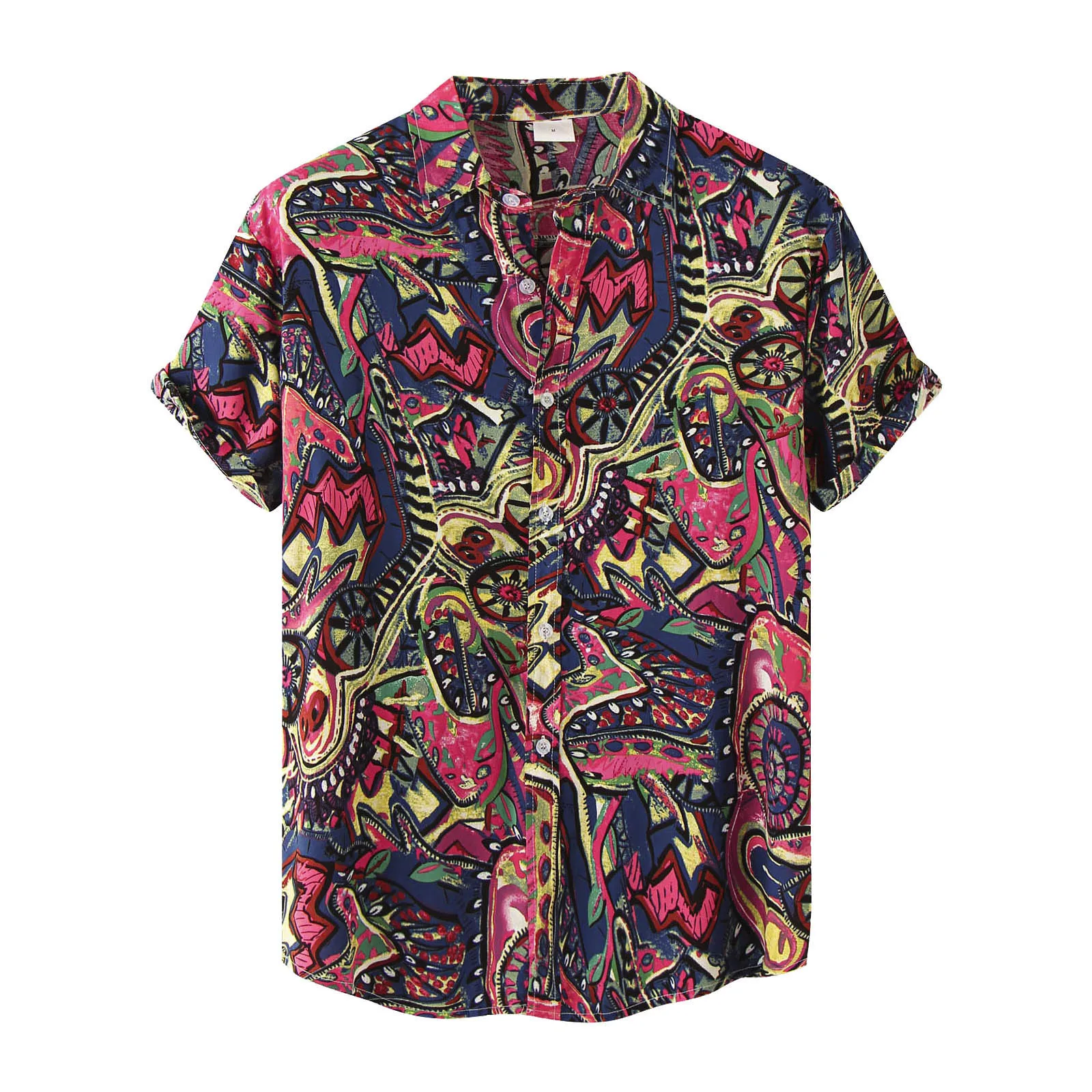 Гавайские рубашки для мужчин, модные винтажные рубашки для боулинга на пуговицах с коротким рукавом, летние повседневные пляжные рубашки для отдыха