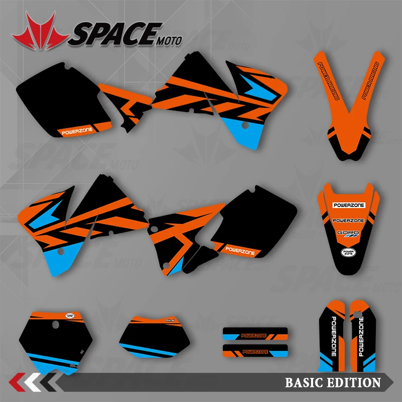 SPACE MOTO لـ KTM 98-00EXC ملصقات خلفية الرسومات للدراجات النارية #1