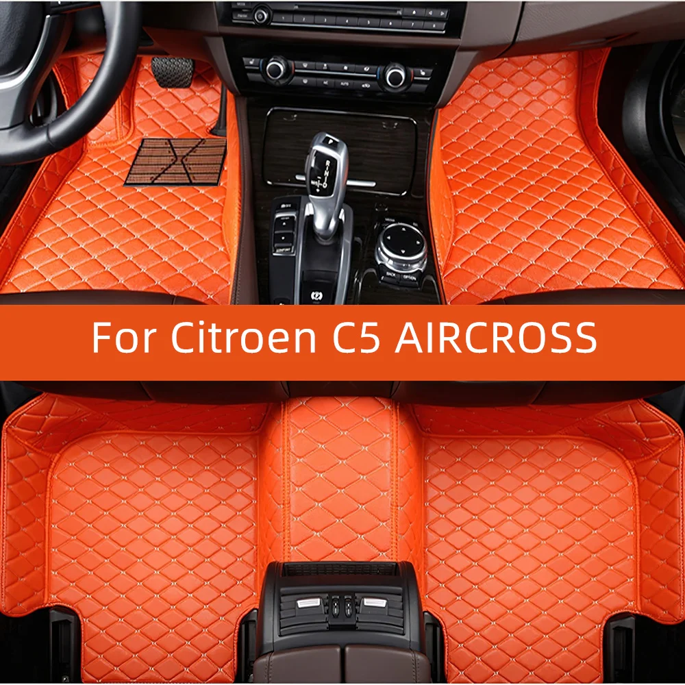 

Custom Leather Car Floor Mat For Citroen C5 AIRCROSS 2017 2018 2019 2020 2021 2022 Car Mat Interior Accessories