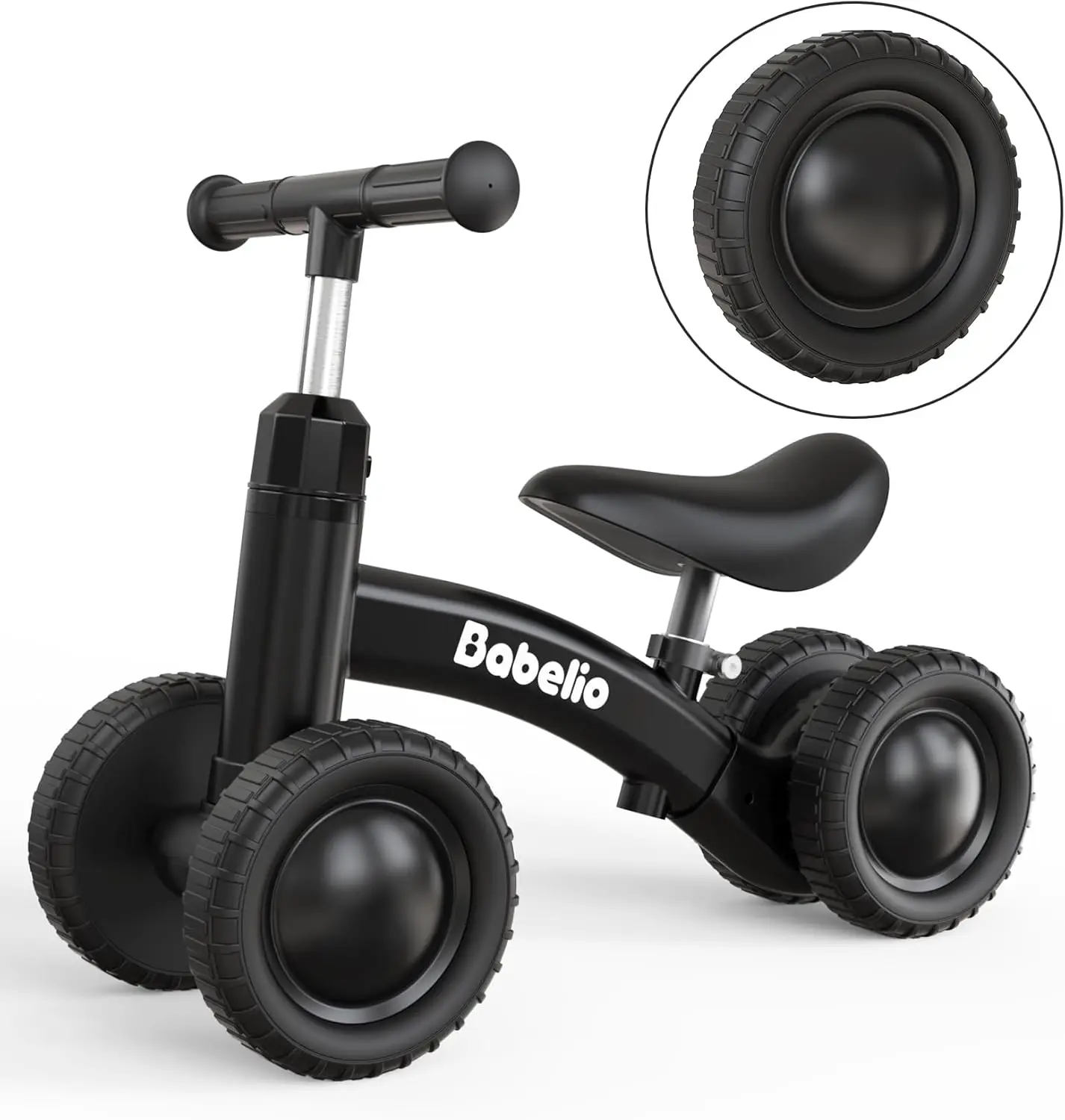 

Adjustable Balance Bike for Toddlers 10-36 Months, 4-Wheel Off-Road Design with Safe Steering and Non-Slip Wheels