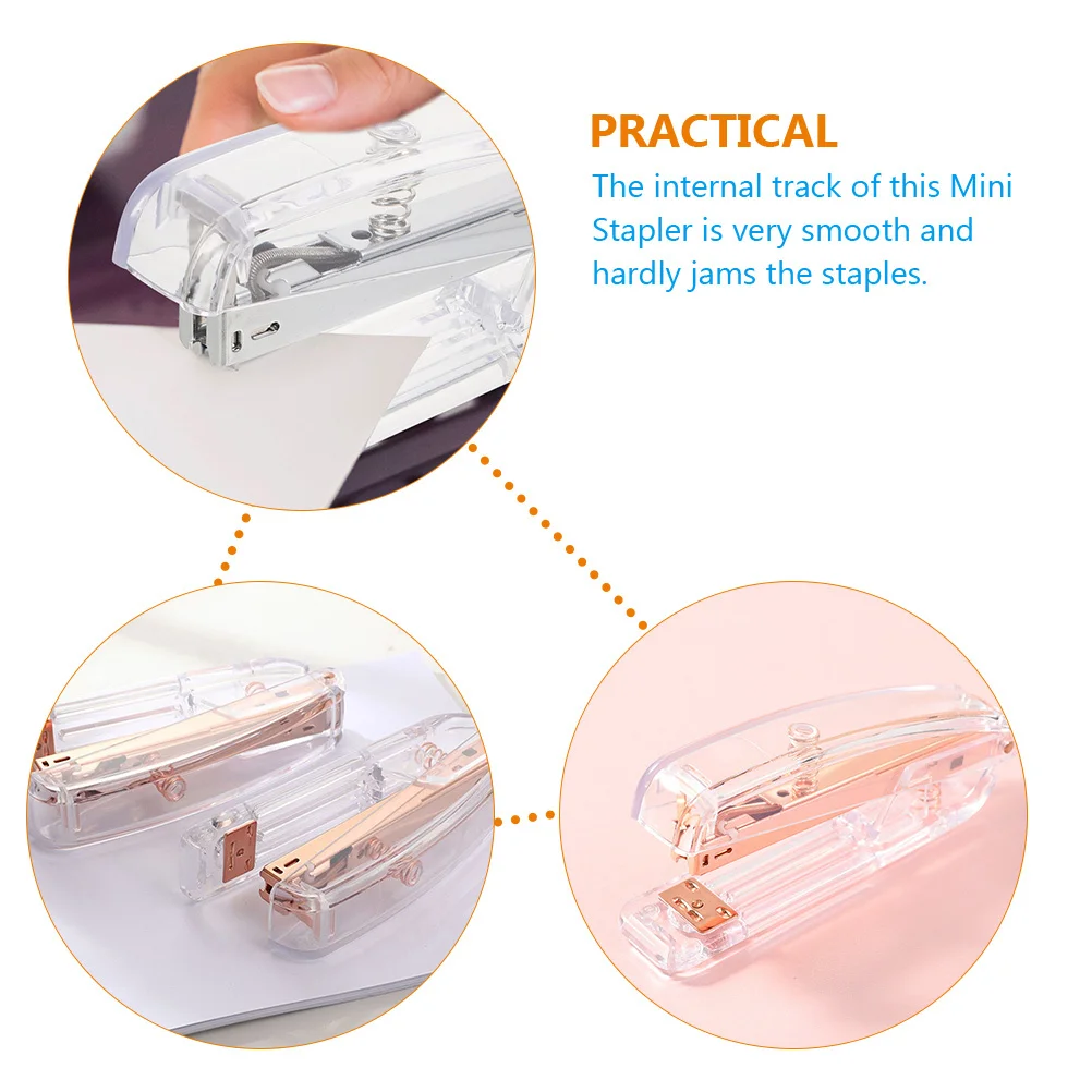 

2Pcs Creative Stapler Practical Stationery Gift for Classmates Co-Workers Teachers Small Staplers Mini