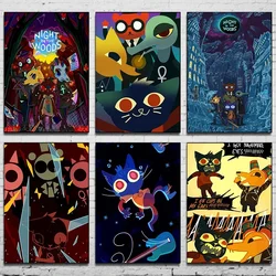 Cute Video Game Night in The Woods Painting Canvas Poster Wall Art Pictures for Living Room Bedroom Playroom Modern Home Decor