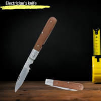 Handmade Knife Outdoor Camping Multifunctional Stainless Steel Portable Wooden Handle Pocketknife High Hardness Electrical Knife