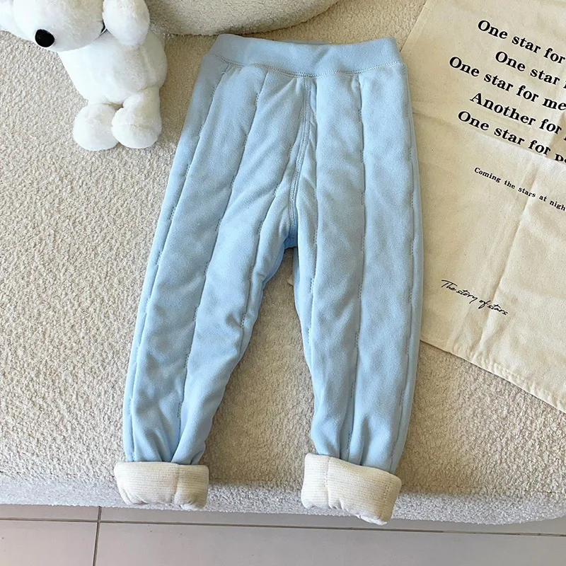 Children's Vest Autumn Winter Boys Girls Solid Color Thick Warm Cardigan Student Base Shirt Underwear Jacket Baby Vest Clothing - view 6
