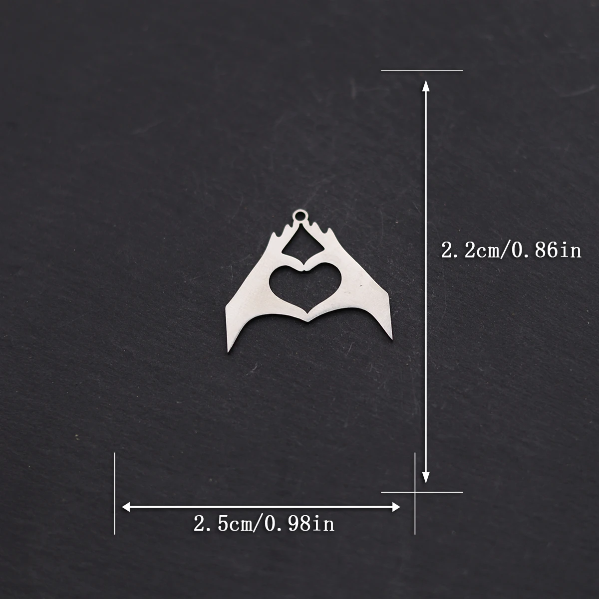 3pcs Stainless Steel Hand Pendant Valentine's Day Heart Gesture Charm For Jewelry Making DIY Bracelet Necklace Accessories