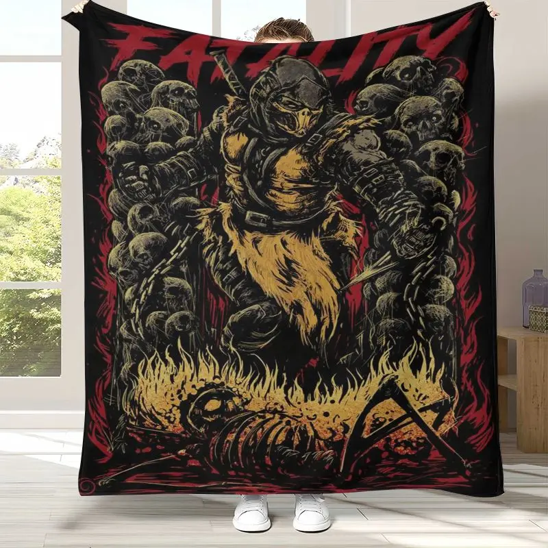 Fighter Mortal Kombat Game Movie Soft Flannel Throw Blanket,Cozy Warm Blanket for Bed,Sofa,Living Room,Picnic,Home Decor,Gift
