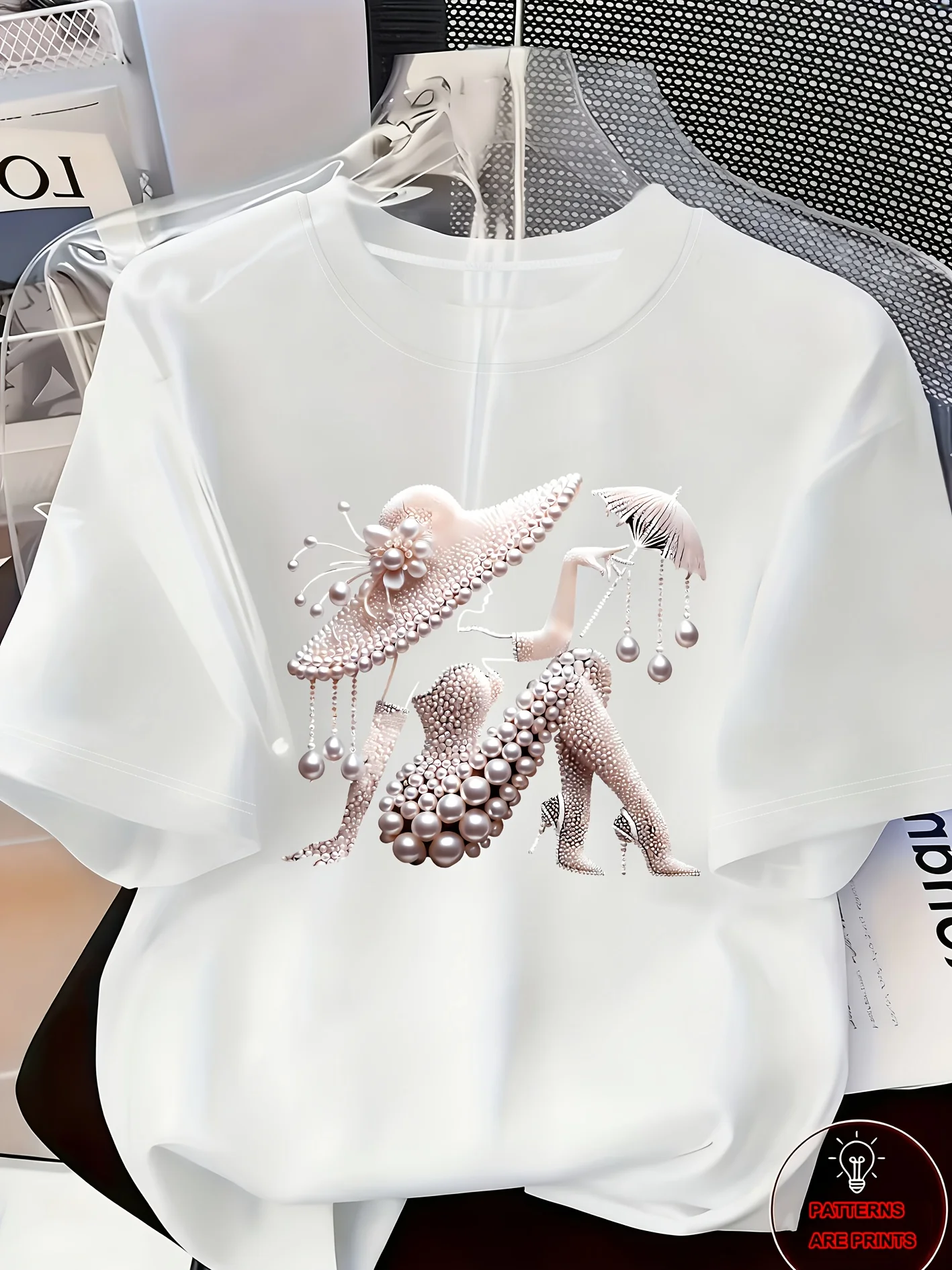 Short Sleeve Top Elegant and Light Luxury Style Outfit Women's Printed T-shirt Light Luxury Gorgeous Daily Spring/summer Casual